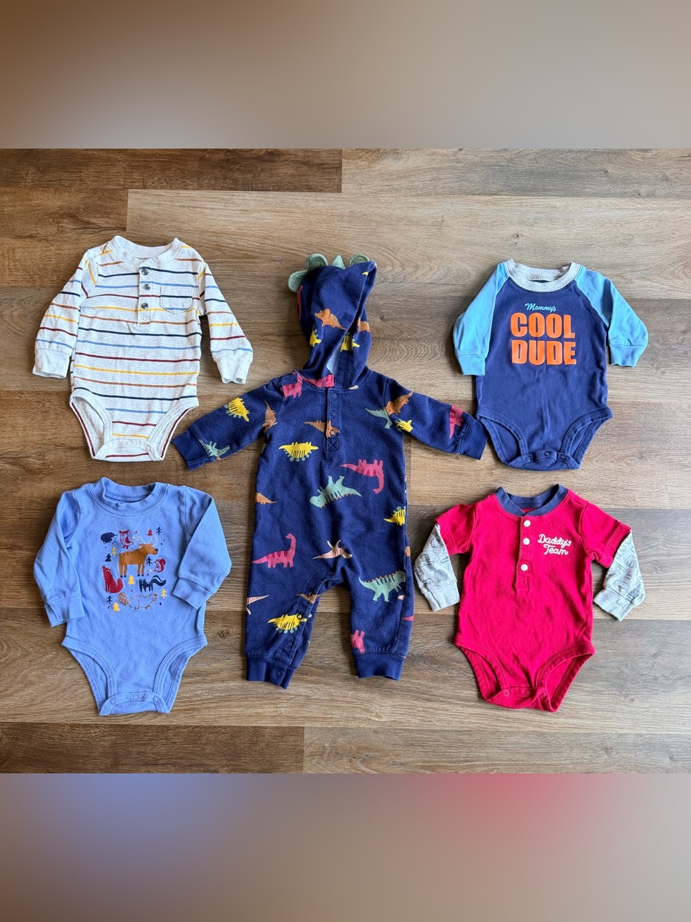 CARTERS | Outfit Bundle | Dino Romper Onesies | 6 Month Set | Baby
